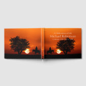 Personalisierter Cowboy auf Pferdefeier Gästebuch (Voll)