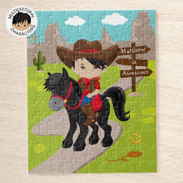 Personalisierter Cowboy Jigsaw Puzzle