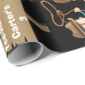 Personalisierter Cowboy oder Cowgirl zum Geburtsta Geschenkpapier (Rolleneckpunkt)