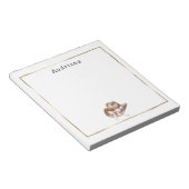 Personalisierter Cowgirl-Hut mit rosa Schleife Notizblock (angewinkelt)