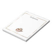 Personalisierter Cowgirl-Hut mit rosa Schleife Notizblock (Rotiert)