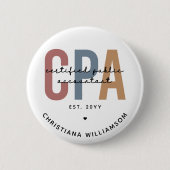 Personalisierter CPA-zertifizierter öffentlicher W Button (Vorderseite)