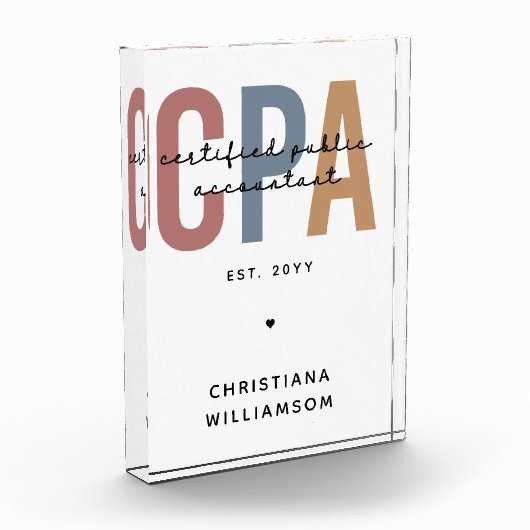 Personalisierter CPA-zertifizierter öffentlicher W Fotoblock (Links)