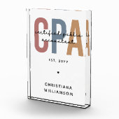 Personalisierter CPA-zertifizierter öffentlicher W Fotoblock (Rechts)