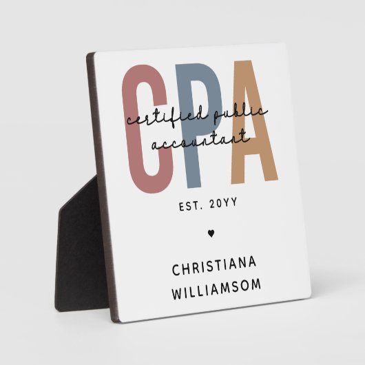 Personalisierter CPA-zertifizierter öffentlicher W Fotoplatte (Vorderseite)