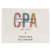 Personalisierter CPA-zertifizierter öffentlicher W Große Geschenktüte (Rückseite)