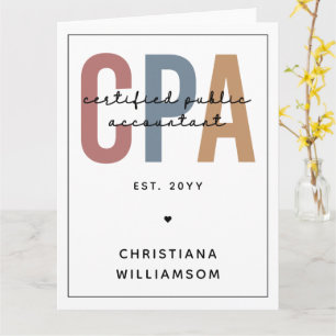 Personalisierter CPA-zertifizierter öffentlicher W Karte