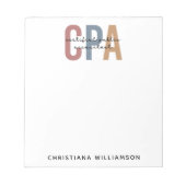 Personalisierter CPA-zertifizierter öffentlicher W Notizblock (Vorderseite)