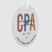 Personalisierter CPA-zertifizierter öffentlicher W Ornament (Vorderseite)