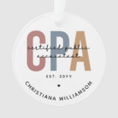 Personalisierter CPA-zertifizierter öffentlicher W Ornament (Vorderseite)