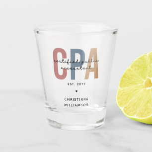 Personalisierter CPA-zertifizierter öffentlicher W Schnapsglas