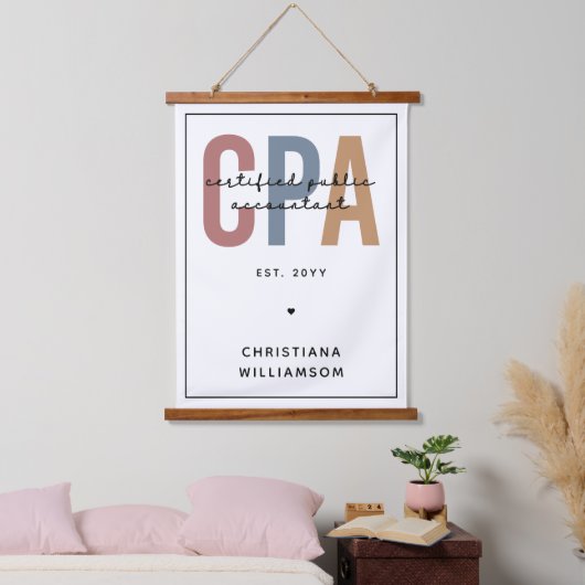 Personalisierter CPA-zertifizierter öffentlicher W Wandteppich Mit Holzrahmen (Schlafzimmer)