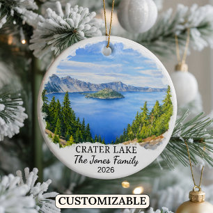 Personalisierter Crater Lake National Park, Oregon Keramik Ornament