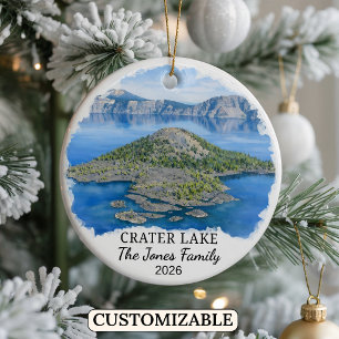 Personalisierter Crater Lake National Park, Oregon Keramik Ornament