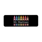 Personalisierter Crayon Lehrer Name Niedlich Back (Vorne)
