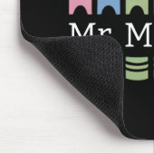 Personalisierter Crayon Lehrer Name Niedlich Back  Mousepad (Ecke)