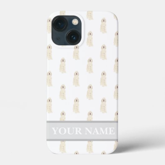 Personalisierter Cream White Doodle Dog Case-Mate iPhone Hülle (Rückseite)