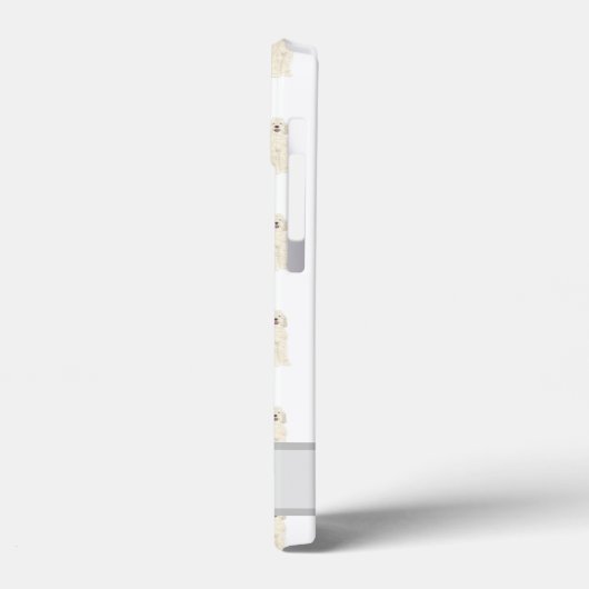 Personalisierter Cream White Doodle Dog Case-Mate iPhone Hülle (Rückseite / Links)