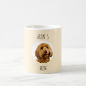 Personalisierter cremefarbener Hundemutter-Becher  Kaffeetasse (Mittel)