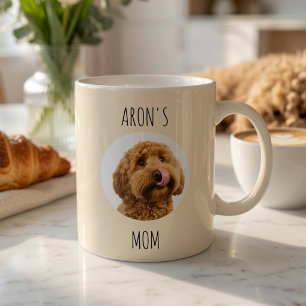 Personalisierter cremefarbener Hundemutter-Becher Kaffeetasse