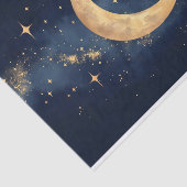 Personalisierter Crescent Moon und Stars Night Sky Seidenpapier (Ausschnitt)