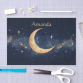 Personalisierter Crescent Moon und Stars Night Sky Seidenpapier (Handwerk)