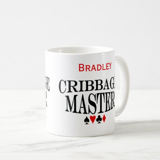 Personalisierter Cribbage Meister Kaffeetasse (VorderseiteRechts)
