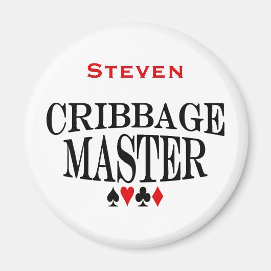 Personalisierter Cribbage-Meister Magnet (Vorne)