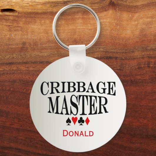 Personalisierter Cribbage-Meister Schlüsselanhänger (Vorderseite)