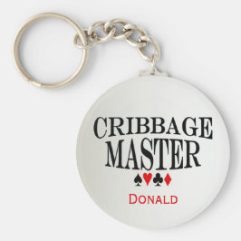 Personalisierter Cribbage-Meister Schlüsselanhänger