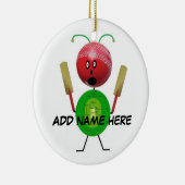 Personalisierter Cricket Star Keramikornament (Rechts)