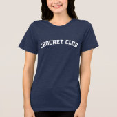 Personalisierter Crochet-Clubname im Hintergrund Tri-Blend Shirt (Vorderseite)