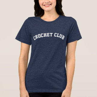 Personalisierter Crochet-Clubname im Hintergrund Tri-Blend Shirt