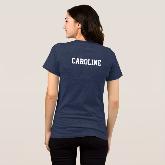 Personalisierter Crochet-Clubname im Hintergrund Tri-Blend Shirt (Rückseite voll)