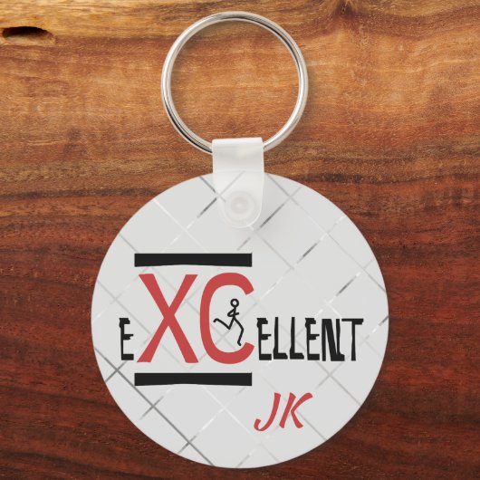Personalisierter Cross Country XC eXCellent Runner Schlüsselanhänger (Vorderseite)