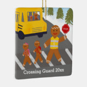 Personalisierter Crossguard-Busfahrer Weihnachten Keramikornament (Rechts)