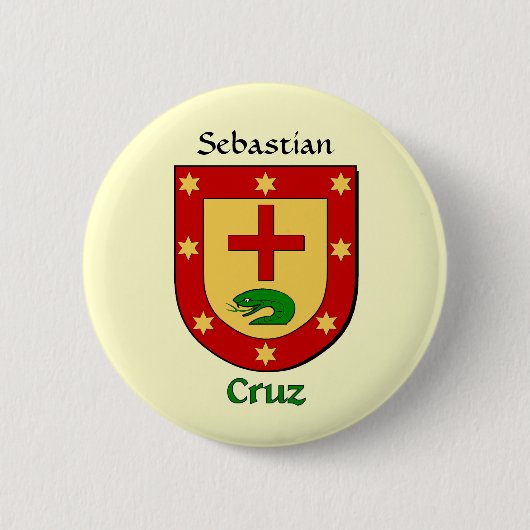 Personalisierter Cruz Historischer Schild Button (Vorderseite)