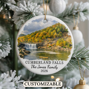 Personalisierter Cumberland Falls State Park, Kent Keramik Ornament
