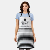 Personalisierter Cupcake-Name Backen mit Liebe Str Schürze (Getragen)