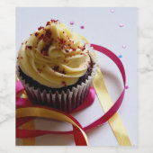 Personalisierter Cupcake Weinetikett (Einzelnes Label)
