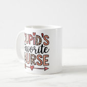Personalisierter Cupid-Lieblings-Krankenschwester- Kaffeetasse (Vorderseite Links)