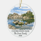 Personalisierter Custer State Park Custom South Da Keramik Ornament (Links)