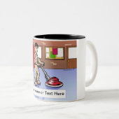 Personalisierter Custodian - Männlicher Cartoon Zweifarbige Tasse (VorderseiteRechts)