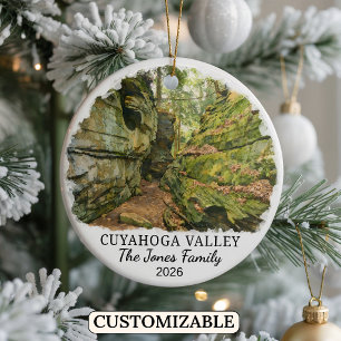 Personalisierter Cuyahoga Valley National Park, Oh Keramik Ornament