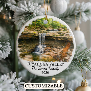 Personalisierter Cuyahoga-Valley-Nationalpark, Ohi Keramik Ornament