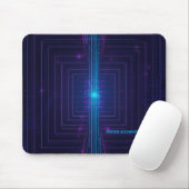 Personalisierter Cyberpunk-Systemzugang Neon Mousepad (Mit Mouse)