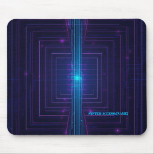 Personalisierter Cyberpunk-Systemzugang Neon Mousepad