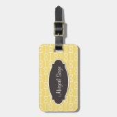 Personalisierter D Ring Schlangenhammer gelb Gepäckanhänger (Vorderseite vertikal)