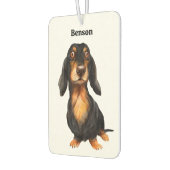 Personalisierter Dachshund Autolufterfrischer (Links)