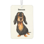 Personalisierter Dachshund Autolufterfrischer (Rückseite)